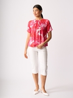 Foil Pleat Neck Top