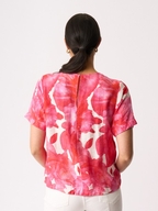 Foil Pleat Neck Top