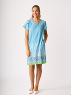 Foil Tulip Sleeve Dress