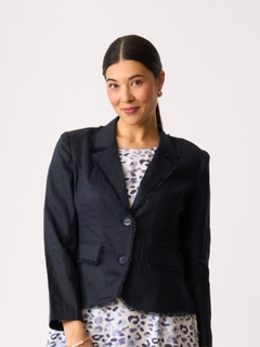 Foil Blazing The Saddles Linen Blazer-style-MCRAES