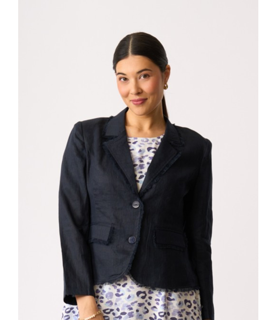 Foil Blazing The Saddles Linen Blazer