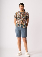 Memo Rib Trim Swing Tee