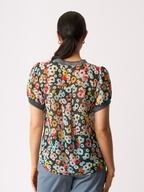 Memo Rib Trim Swing Tee