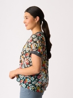 Memo Rib Trim Swing Tee