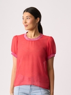 Memo Rib Trim Swing Tee