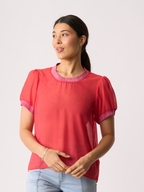 Memo Rib Trim Swing Tee