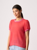 Memo Rib Trim Swing Tee