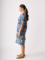 Foil Linen Trim Time Dress