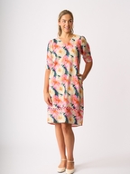 Foil Linen Trim Time Dress