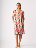 Foil Linen Trim Time Dress