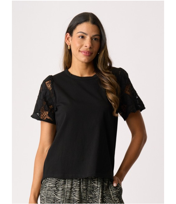 Memo Contrast Sleeve Top