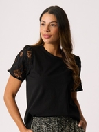 Memo Contrast Sleeve Top