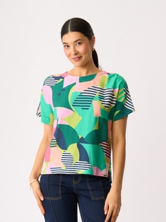 Foil Step Hem Top-style-MCRAES
