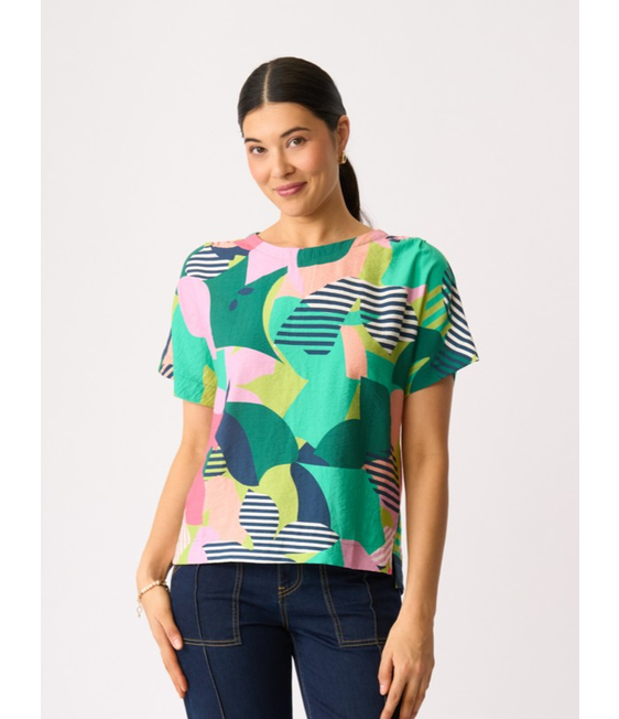 Foil Step Hem Top