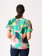 Foil Step Hem Top