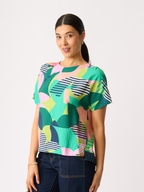 Foil Step Hem Top