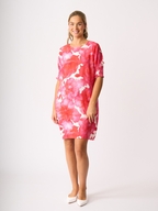 Foil Shirr The Cuff Dress
