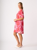 Foil Shirr The Cuff Dress