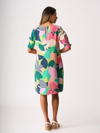 Foil Shirr The Cuff Dress