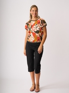 Memo Knit Back Round Neck Top