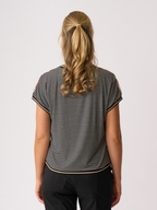 Memo Knit Back Round Neck Top