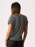 Memo Knit Back Round Neck Top