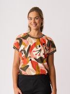 Memo Knit Back Round Neck Top
