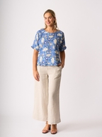 Preen Linen Ruffles & Scoop Hem Top