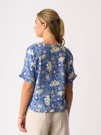 Preen Linen Ruffles & Scoop Hem Top