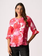 Foil Scoop Hem Top