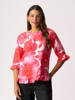 Foil Scoop Hem Top-style-MCRAES