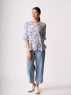 Foil Scoop Hem Top