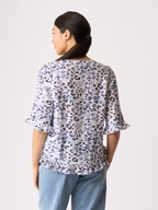 Foil Scoop Hem Top