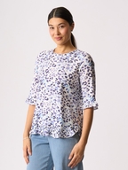 Foil Scoop Hem Top
