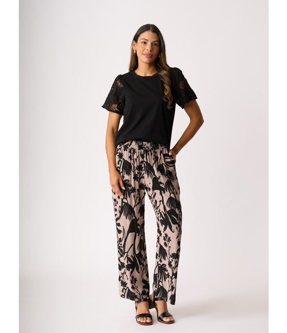 Foil Pull On Straight Trouser