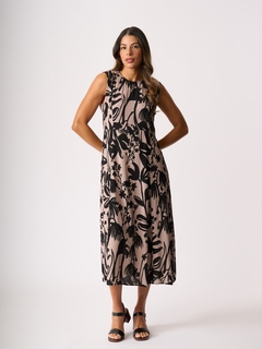 Foil Panel Flare Dress-style-MCRAES