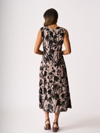 Foil Panel Flare Dress