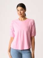 Memo Broderie Sleeve Top