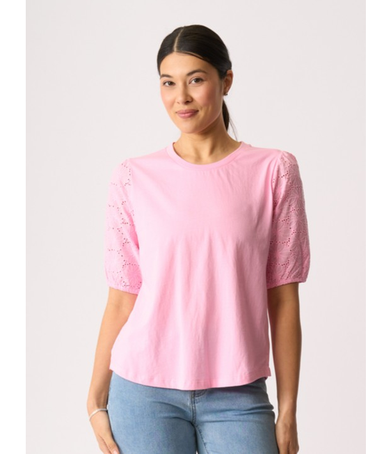 Memo Broderie Sleeve Top