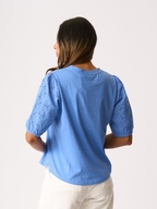 Memo Broderie Sleeve Top