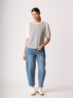Memo Broderie Sleeve Top