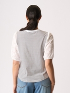 Memo Broderie Sleeve Top