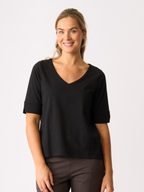 Esplanade V Neck Elbow Sleeve Tee