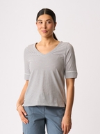 Esplanade V Neck Elbow Sleeve Tee