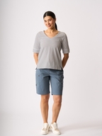 Esplanade V Neck Elbow Sleeve Tee
