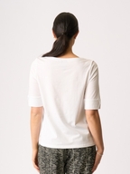 Esplanade Wide Neck Elbow Sleeve Tee