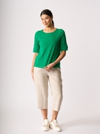 Esplanade Wide Neck Elbow Sleeve Tee
