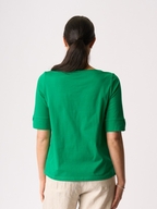 Esplanade Wide Neck Elbow Sleeve Tee