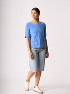 Esplanade Wide Neck Elbow Sleeve Tee
