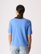 Esplanade Wide Neck Elbow Sleeve Tee